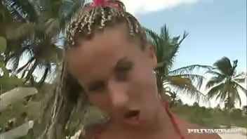Play He inserts a finger into her ass while he penetrates his very long penis
