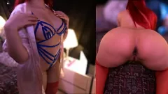 Jouer Ado sexy se déshabillant devant un miroir, exhibant son cul courbé et ses gros seins