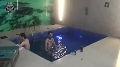 Play Threesome Orgy with Sexy Blonde and Brunette Friends at the Motel Pool